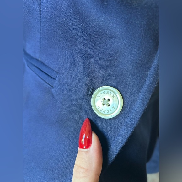 RALPH LAUREN Size 6P Classic Blazer Stretch Cotton Career Casual Preppy - Picture 3 of 7